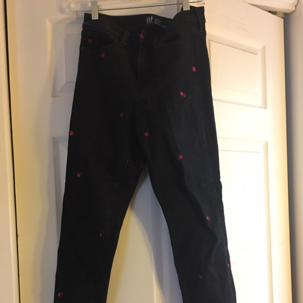 Black Patterned Jeans.